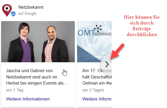 Google My Business Beiträge 1