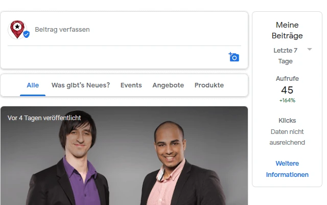 Google My Business Beitraege posten