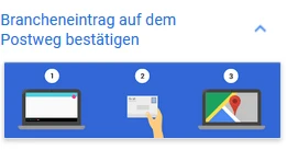 Google My Business Eintrag bestätigen