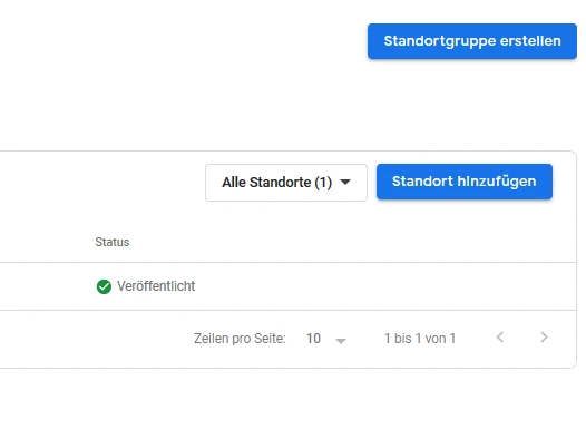 Google My Business Standortgruppe erstellen
