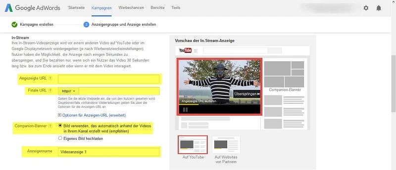 Youtube Video bekannt machen - In Stream Ads